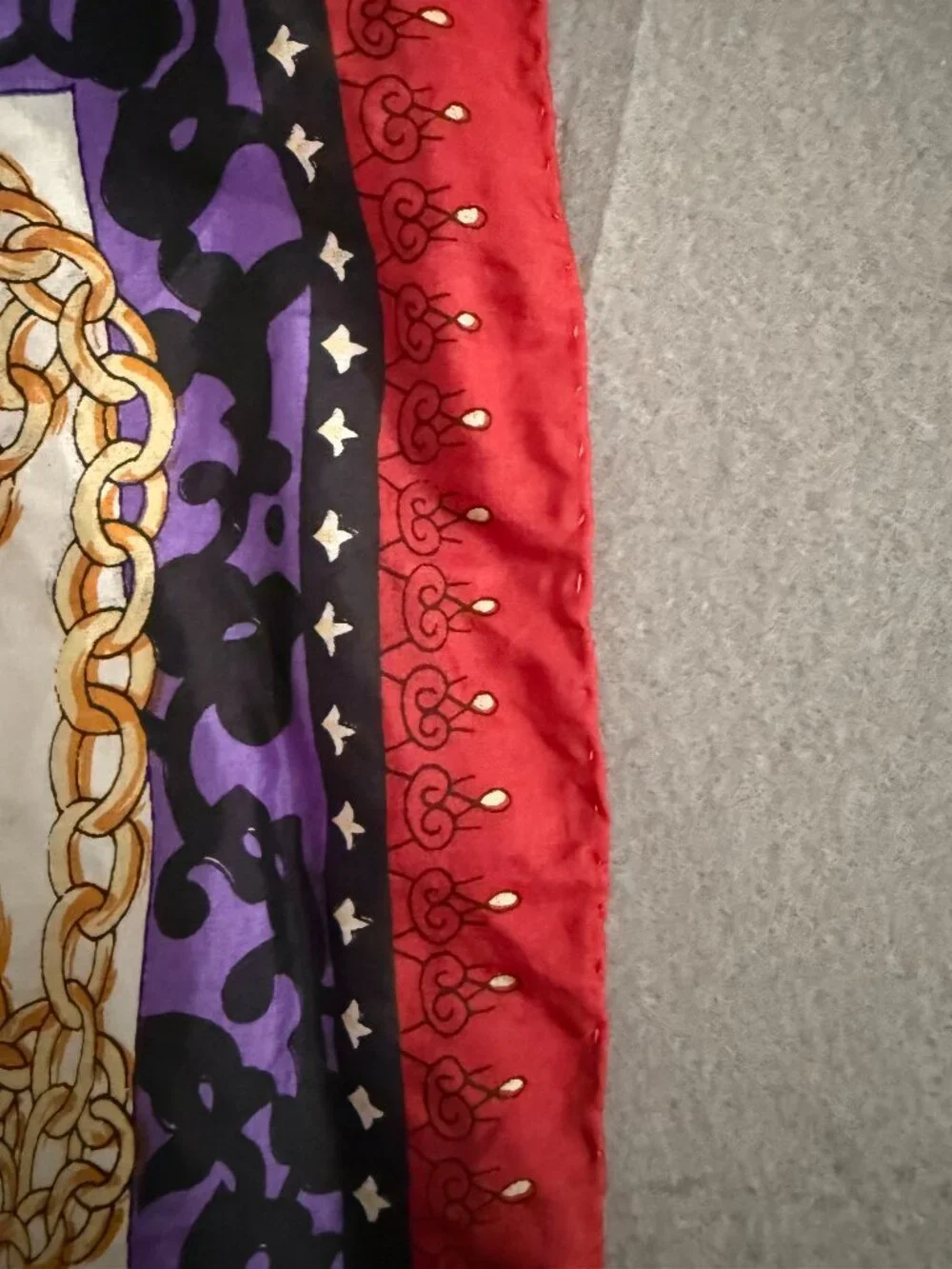 Fabergé Egg Print Rolled Edge Silk Scarf 31.5